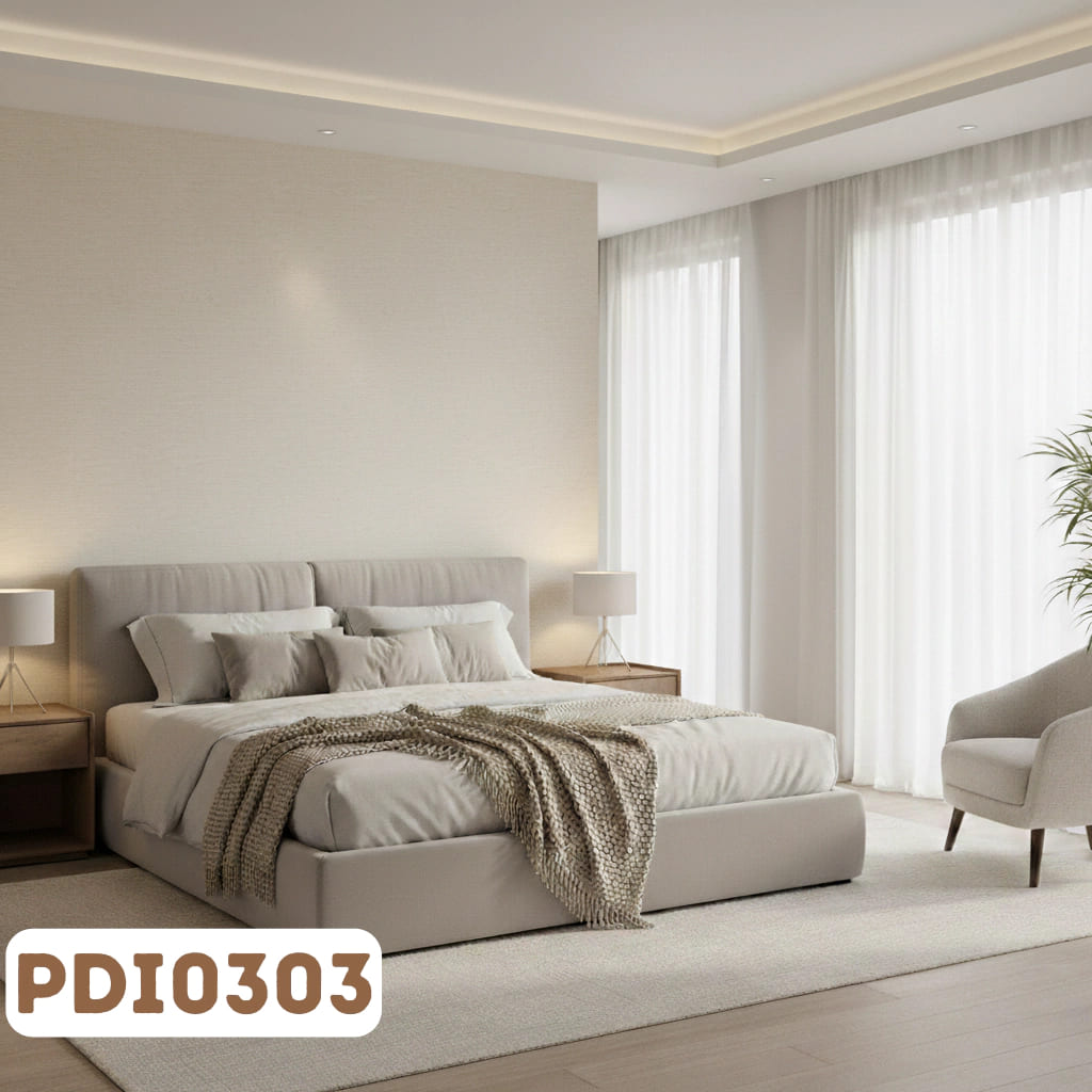 Papel de Parede Vinílico Linho Marfim PDI0303 - Imagem 4